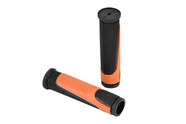 Грипсы MTB XH-G56B 125mm, резина, черно-оранжевые