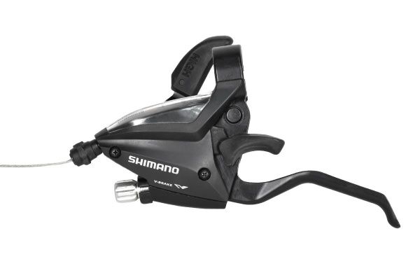 Шифтер/ручка тормоза, SHIMANO ASTEF5002LSBL,левая,3-передачи,трос 1750мм,черный Шифтер/ручка тормоза, SHIMANO ASTEF5002LSBL,левая,3-передачи,трос 1750мм,черный