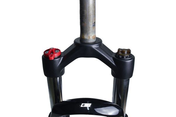 Вилка GRINZ ES 456 MLO 29"*1.1\8"ход 100мм, локаут механический, предварительное сжатие, алюминиевая, безрезьбовая, черная\белая Вилка GRINZ ES 456 MLO 29"*1.1\8"ход 100мм, локаут механический, предварительное сжатие, алюминиевая, безрезьбовая, черная\белая